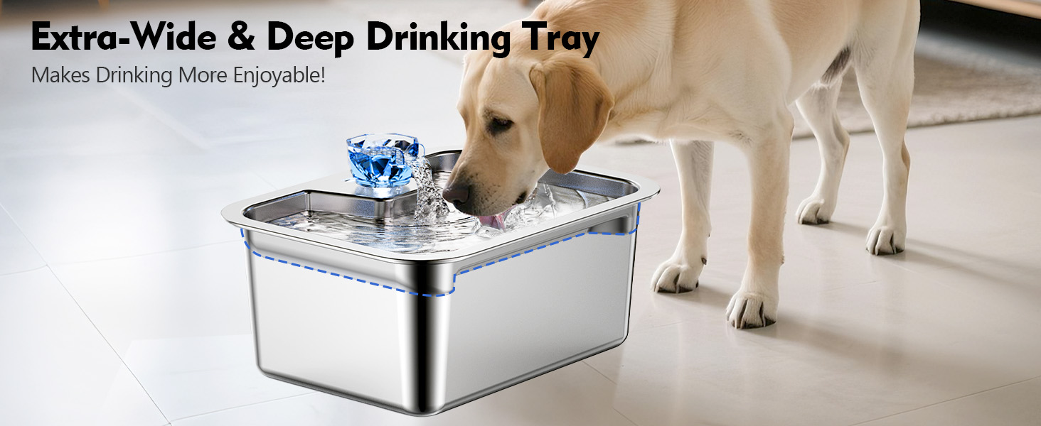 PETDOTT Dog Water Fountain for Large Dogs