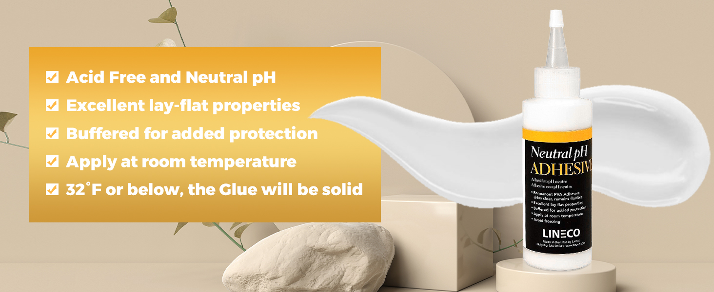 Lineco Neutral pH Adhesive, AcidFree PVA Formula Water