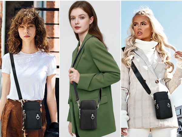 small crossbody bags for women, travel phone strap with pouch, women wallets, on sale clearance