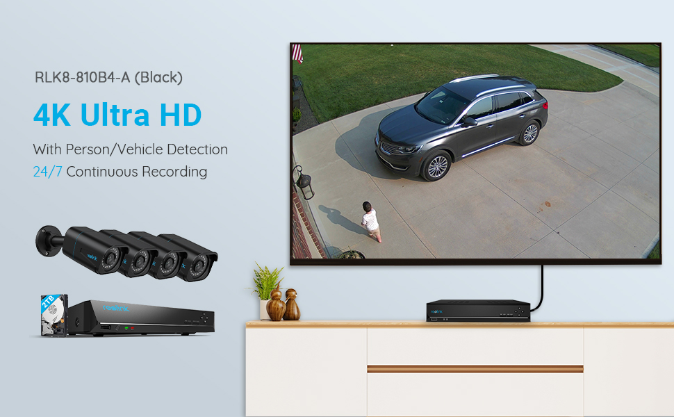 Amazon.com : REOLINK 4K Security Camera System, 4pcs H.265 4K PoE ...