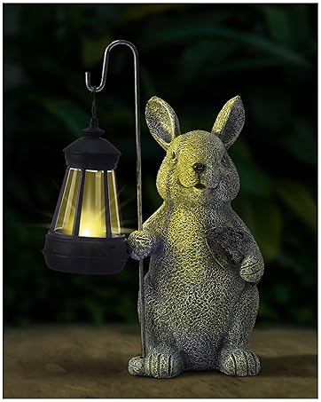 UrbanHaven Outdoor Solar Light Moon and Light Lantern, Garden Resin Ornaments with Solar Post Light | Garden Lights & Gifts with Gift Box 20 urbanhaven garden solar light ornament