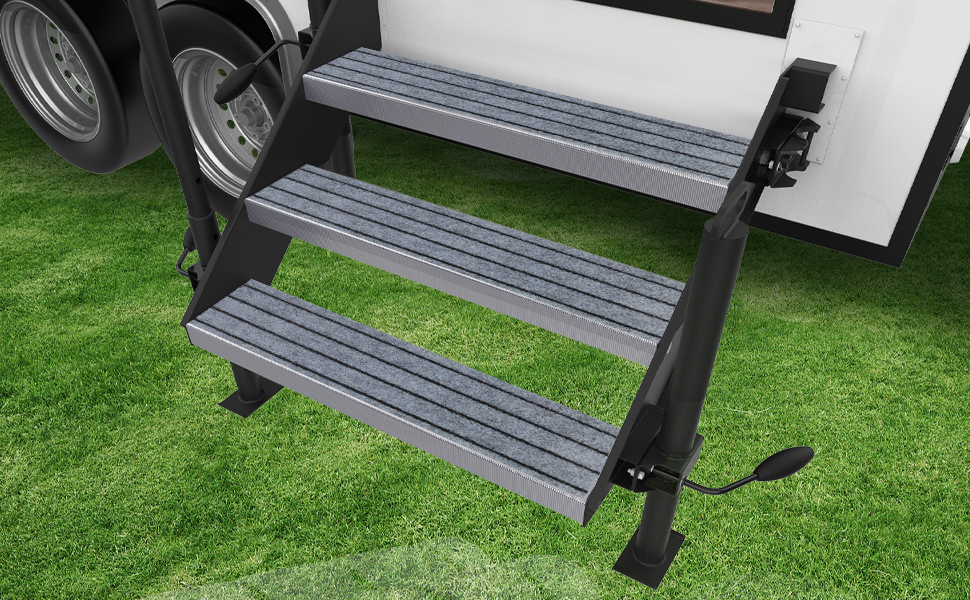 DEPSUNNY RV Step Covers 4 Pack, 24"*9.5" Camper Step Rug, Stair Covers for Camper