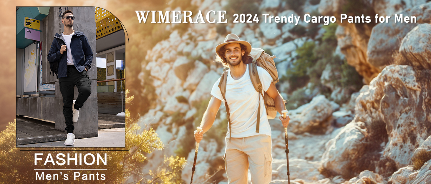 Wimerace Mens Fashion Cargo Pants