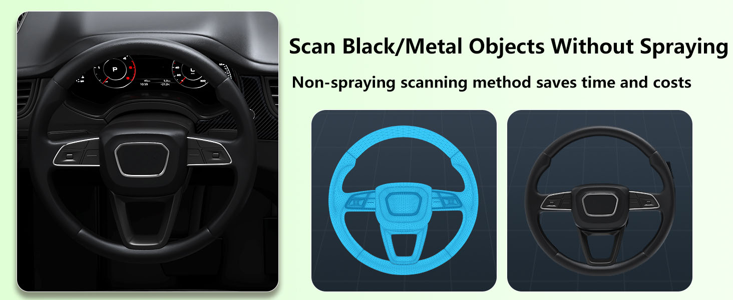 Scan Black/Metal Objects Without Spraying