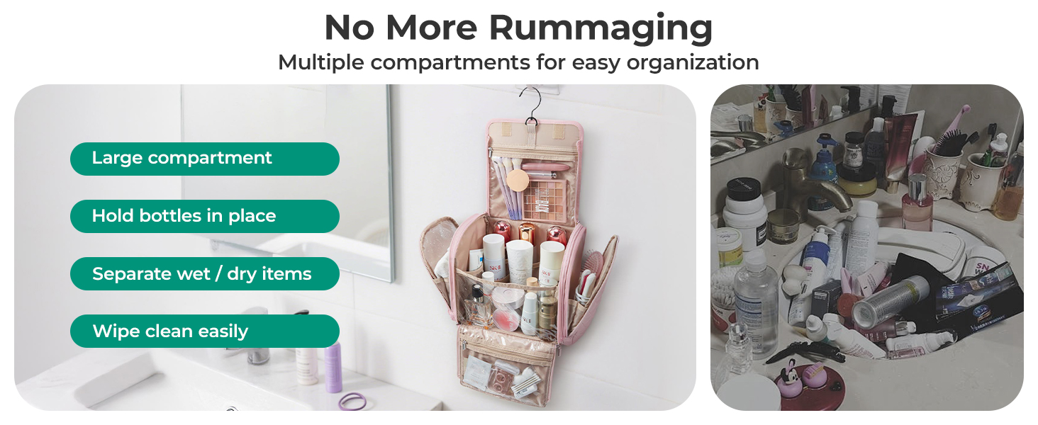 BAGSMART Travel Toiletry Bag