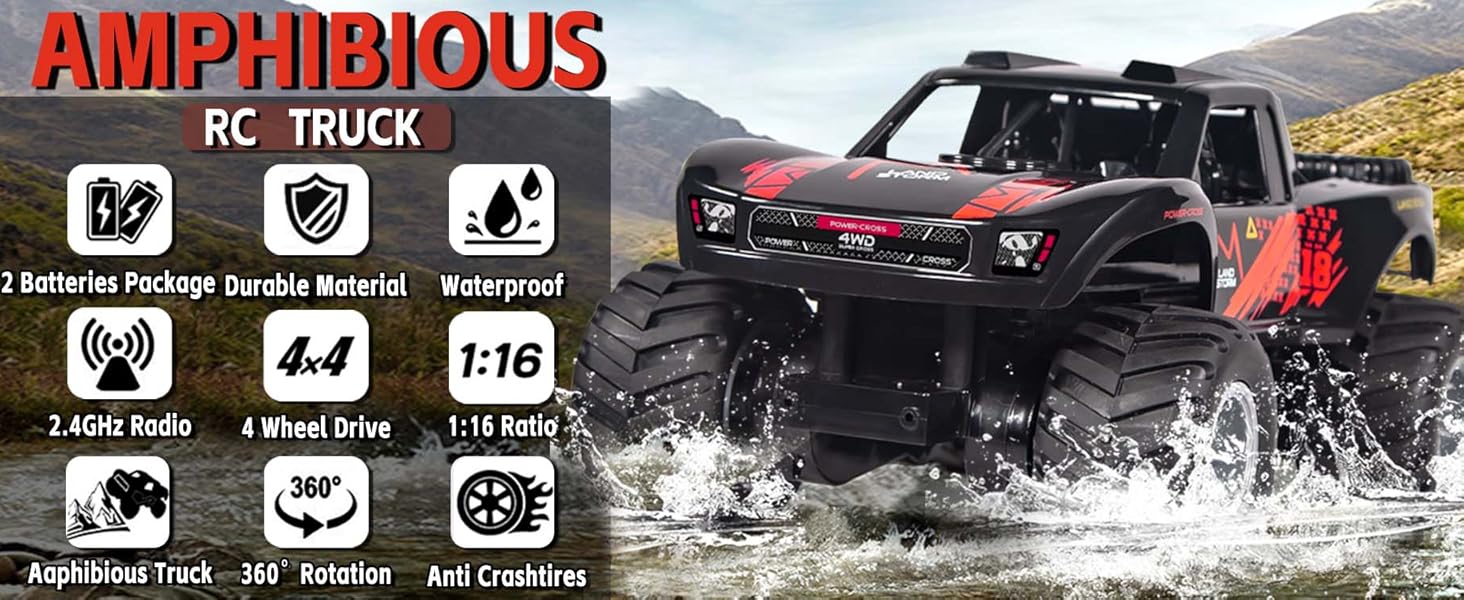 Amphibious RC Truck