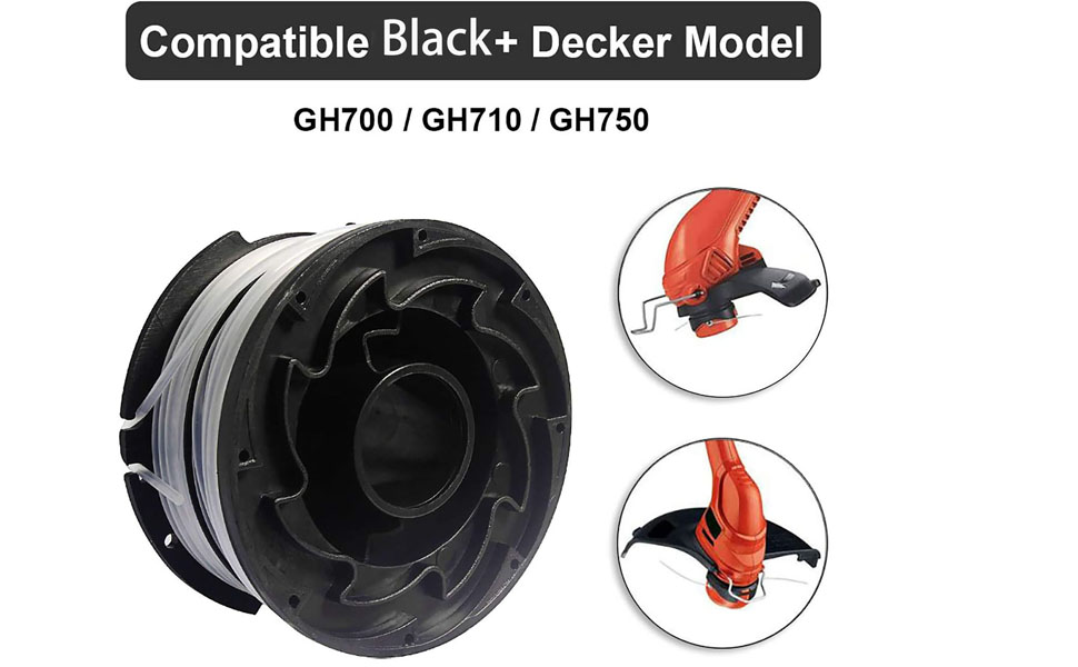 THTEN DF065 String Trimmer Spools Compatible with Black