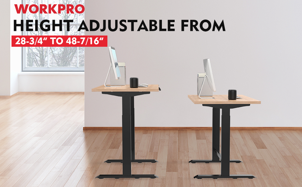 WORKPRO 48" Electric Standing Desk, Height Adjustable