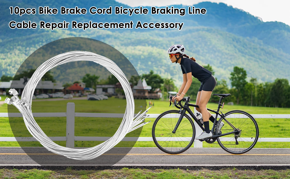 Keenso Bicycle Brake Wires, 10pcs 200cm Bike Brake Cord Bicycle Braking