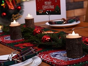 mobius ring warm white led tea candles for Christmas