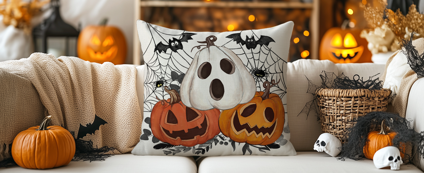 halloween ghost pillow covers