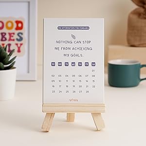 2025 affirmation calendar, motivational desk calendar, positive affirmations, self-love calendar,