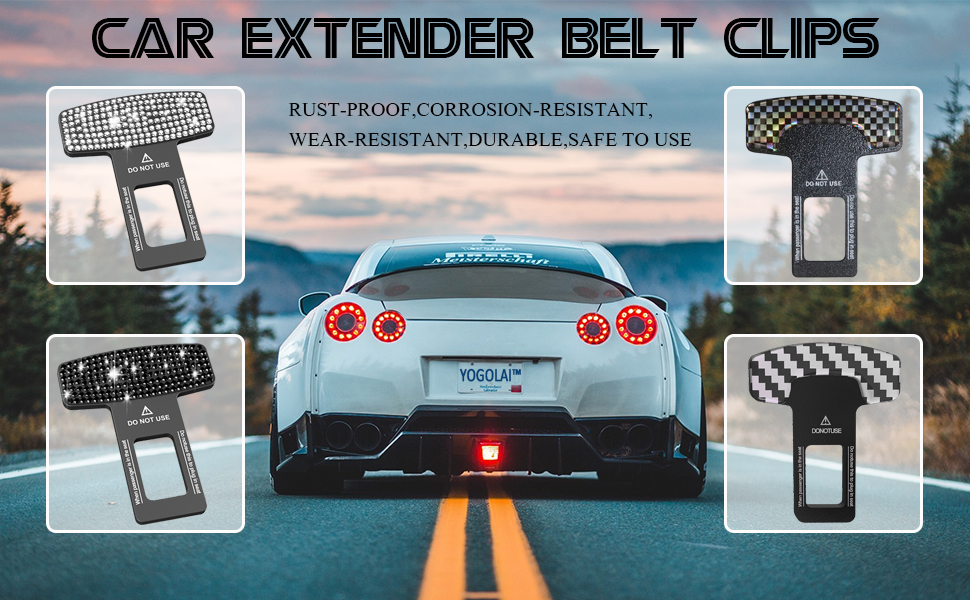 2 Packs Universal Car Seat Belt Clips Alarm Stoppers, Car Seat Belt