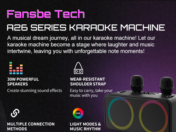 Amazon.com: Fansbe Tech Karaoke Microphone Machines Kids