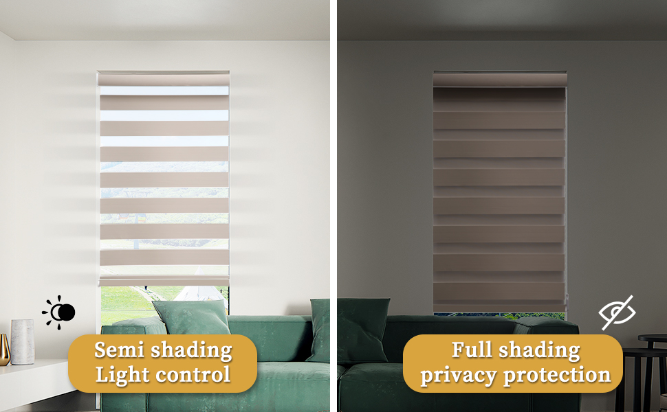 Zebra Blinds for Windows, Custom Size Blackout Zebra Window