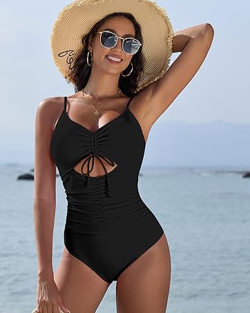 444678 cutout one piece swimsuit