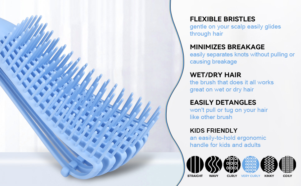 Haarbürste, Entwirrbürste für Naturhaa