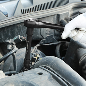 6-point flank drive design grips fastener more tightly on the flat sides