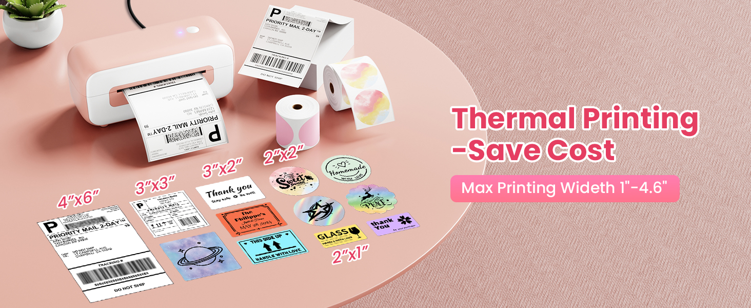 Phomemo Bluetooth Thermal Label Printer Wireless Shipping Label Printer 4x6