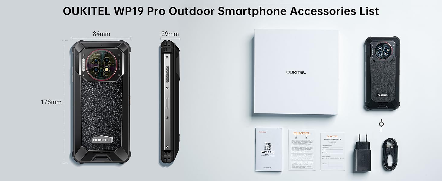 Amazon.com: OUKITEL WP19 Pro Rugged Smartphone Unlocked, 22000mAh ...