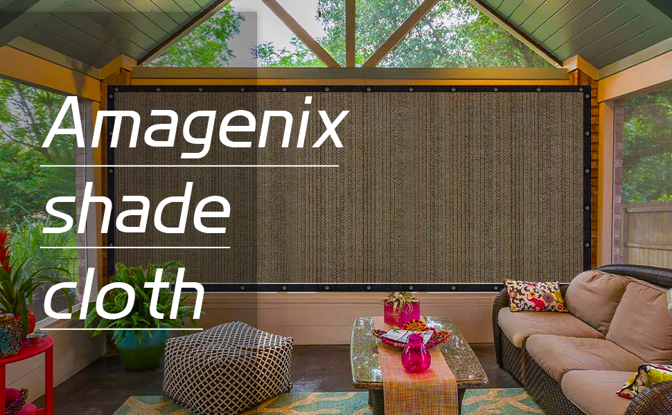 Amagenix Sun Shade Cloth Privacy Screen with Grommets 90