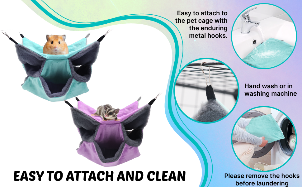 3 layer sugar glider pouch cage accessories toy hammock bed