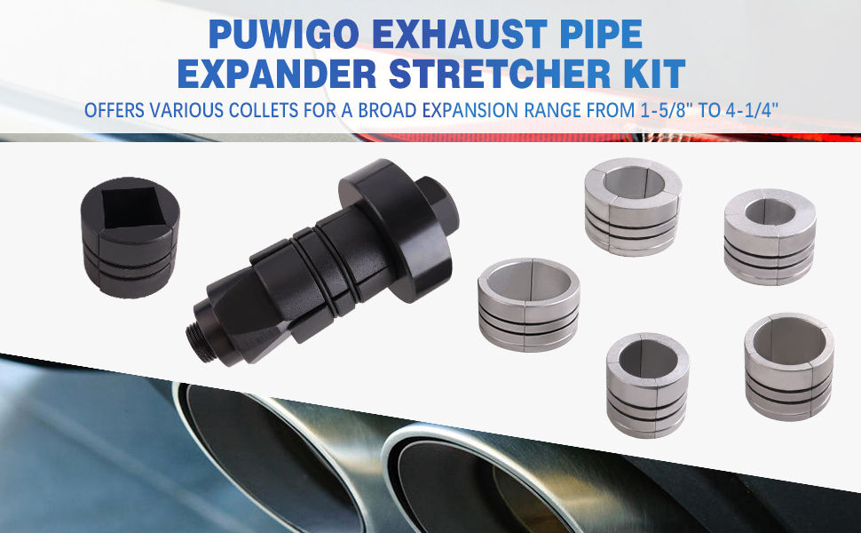 PUWIGO Exhaust Pipe Expander Stretcher Tool Set 15/8 to 4