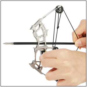 Mini Compound Bow and Arrows Set for Target Shooting Hunting Games Pocket Bow Survival Bow