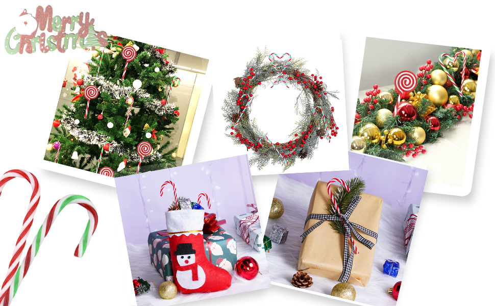 Christmas Candy Cane Hanging Ornaments Christmas Tree Decorations for Xmas Crafts indoor Decor
