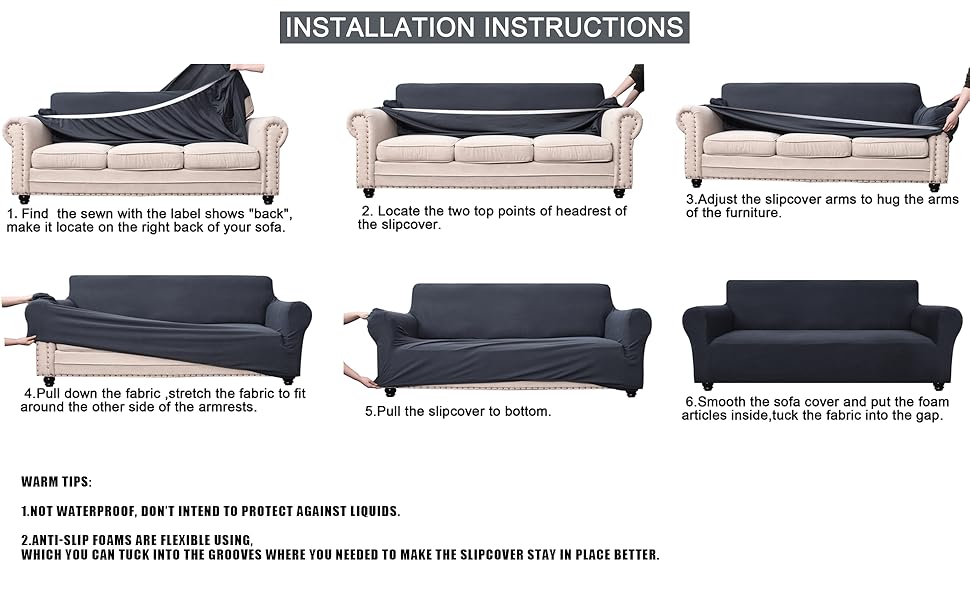 SUPERGANDA Sofa Cover Slipcover Furniture Protector 2