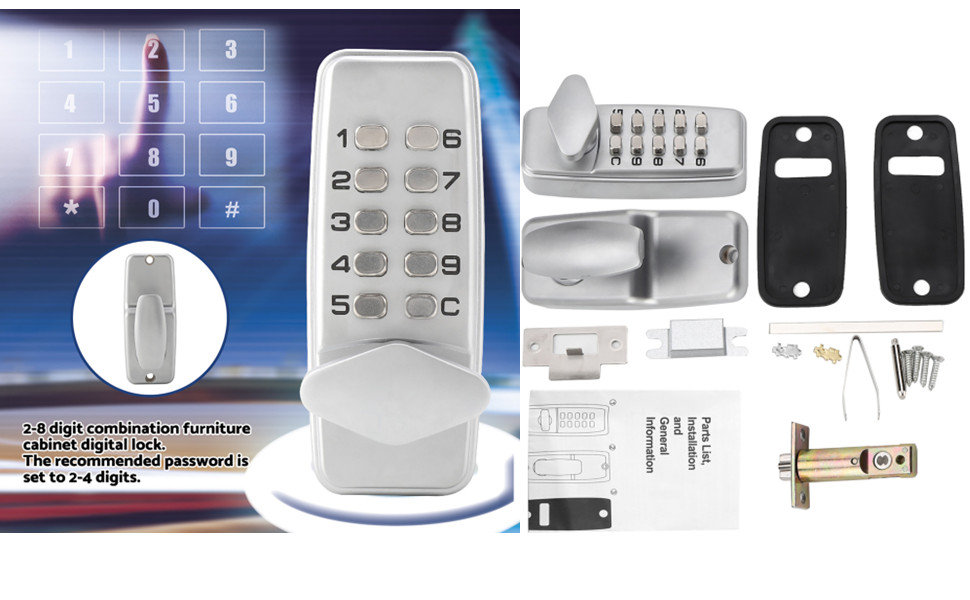 FTVOGUE Digital Code Lock Keypad Combination Password Security Lock