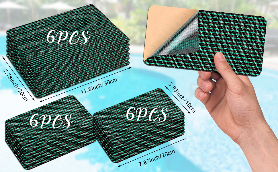 18 Pcs Pool Safety Cover Patch Kit Swimming Pool Cover