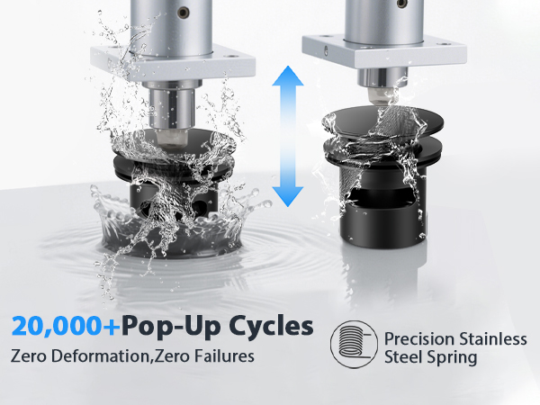 Bathroom Sink Drain Pop-up Bathroom Sink Stopper Vanity Vessel Hair Catcher Anti-Clog Strainer