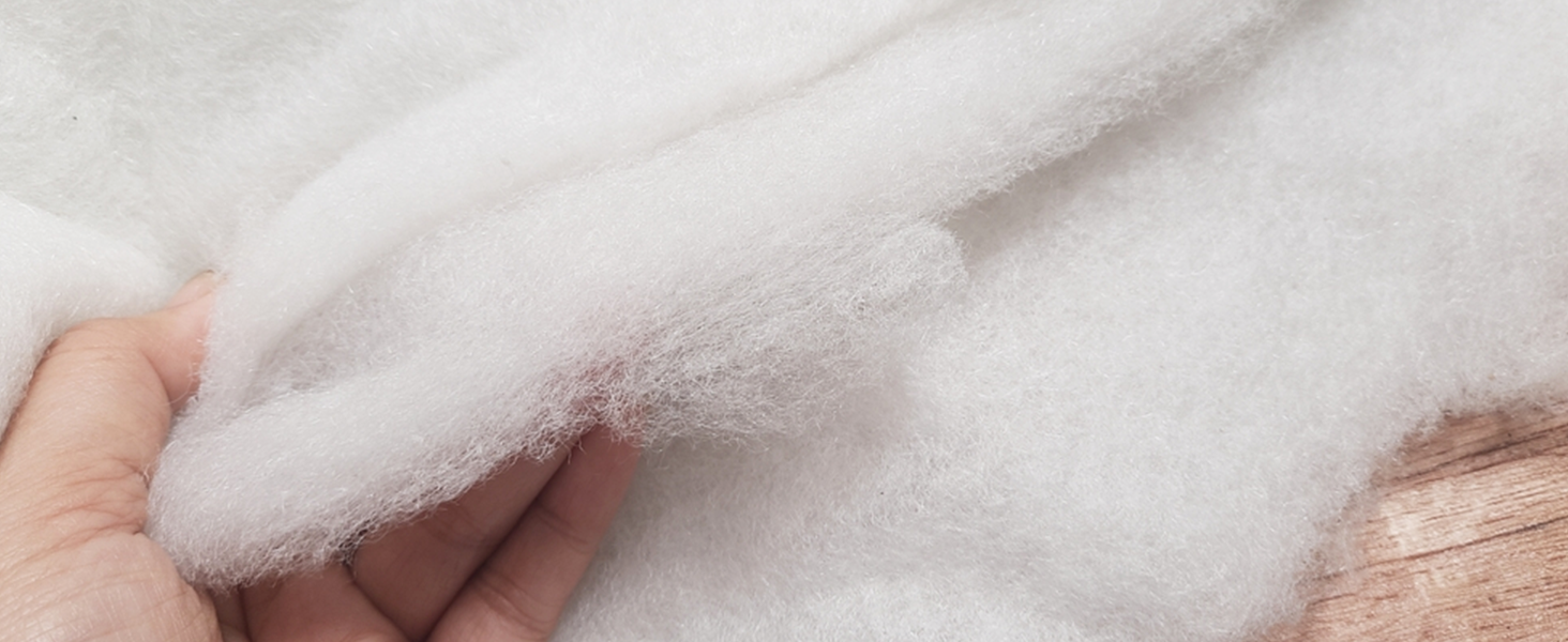 High Loft Fire Retardant Antiallergenic 27 inch Polyester Wadding Roll for Quilting, Upholstery