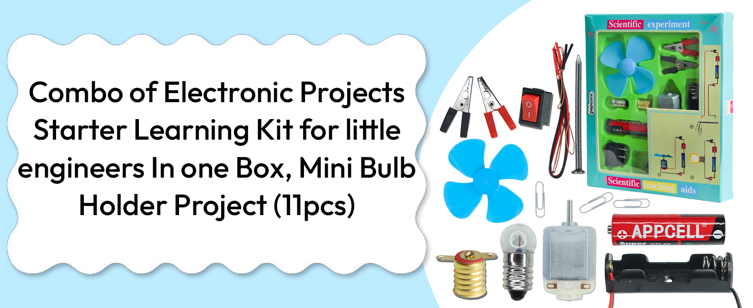 STEM learning electronics kit with 11 components for circuit experiments and basic wiring