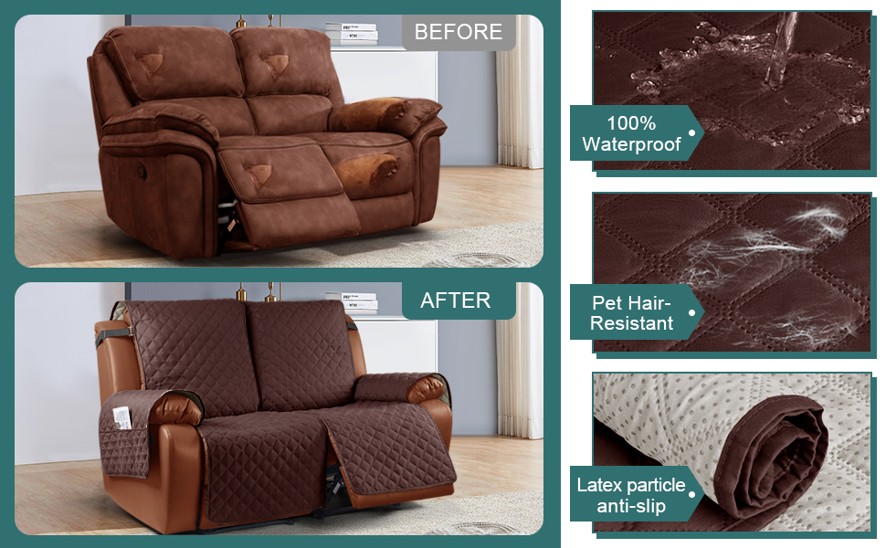 Ruaozz Waterproof Recliner Sofa Cover Couch Covers 1Piece