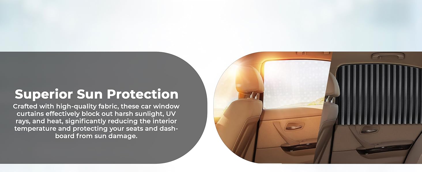 4 pc car window curtain