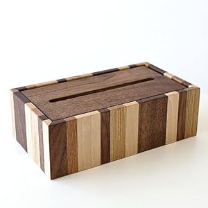 Amazon｜ティッシュケース 木製 無垢 木目 ナチュラルウッドの