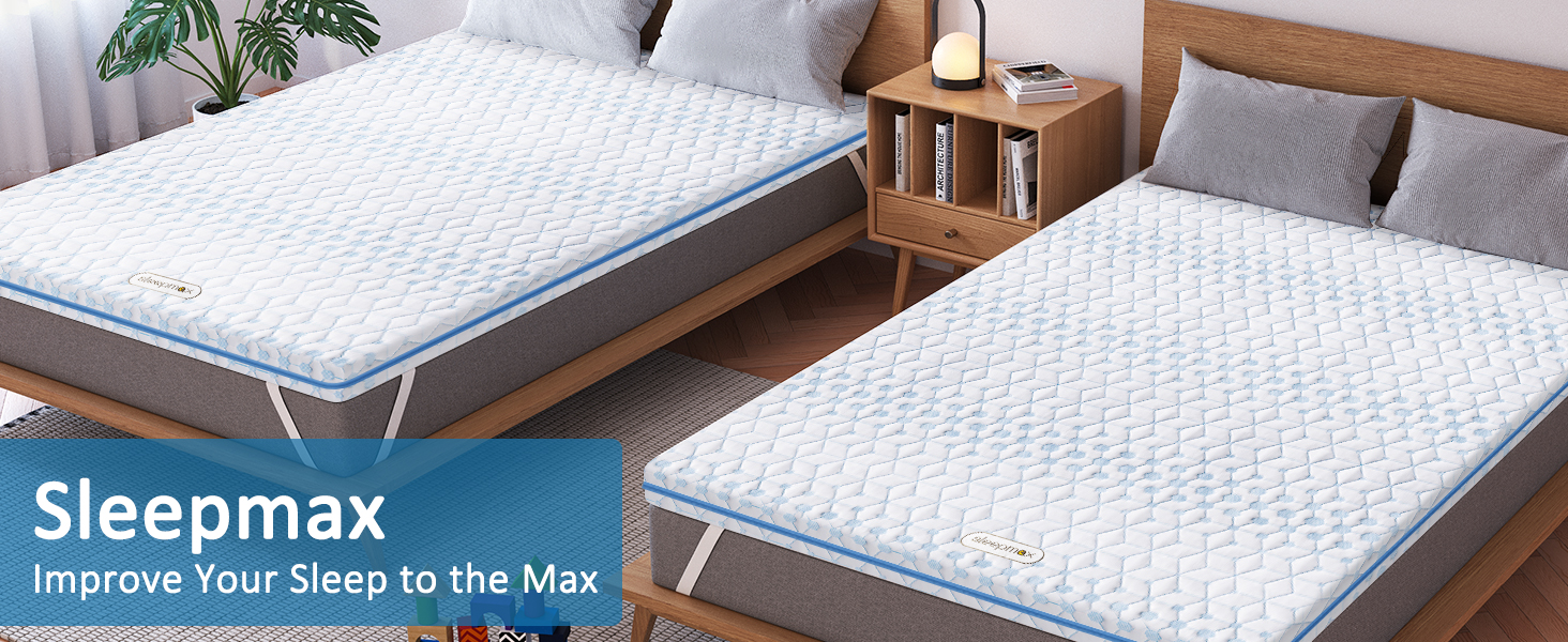 Sleepmax 2 Inch Soft Mattress Topper Twin Gel Infused