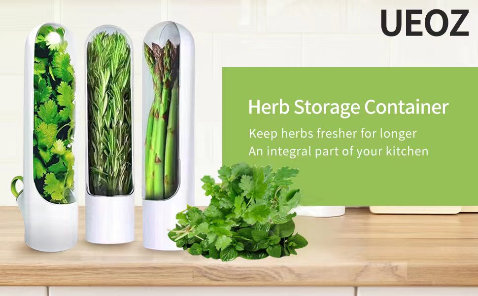 UEOZ Herb Saver for Refrigerator, Herb Saver Pod, Vegetable