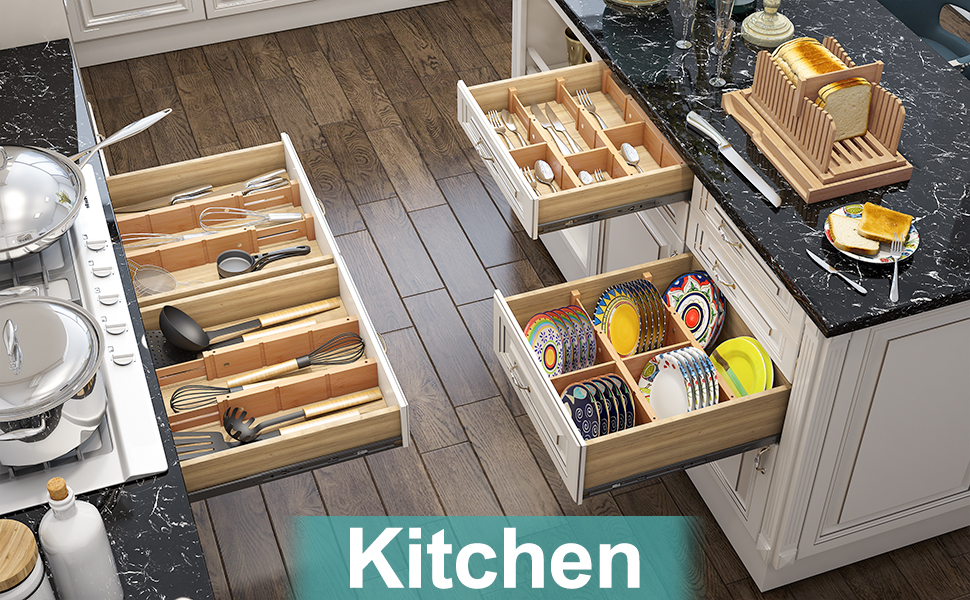 Vriccc 8 Pack Drawer Dividers, Stackable IN Deep Drawers