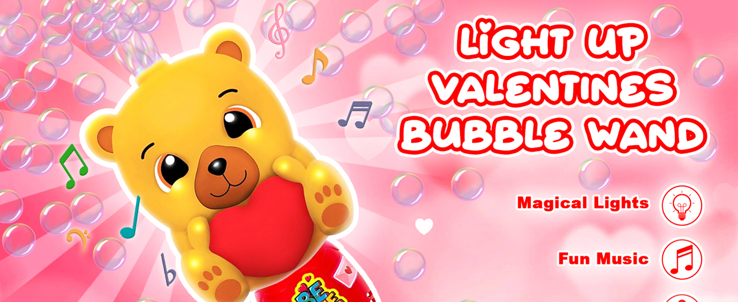 Valentine's Day Bear Bubble Wand