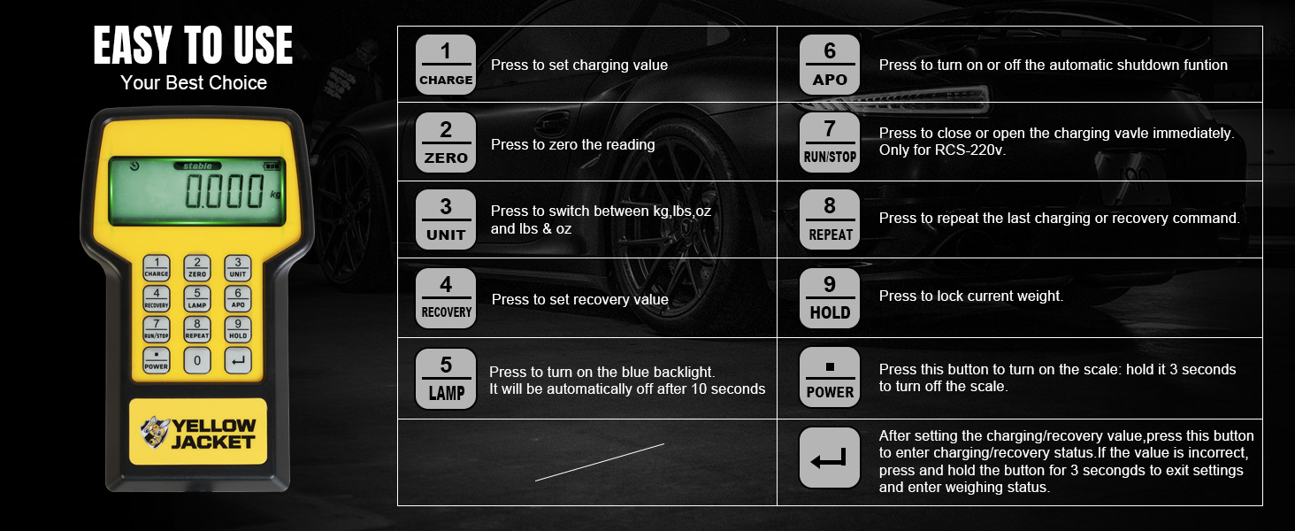 Refrigerant Charging Weight Scale