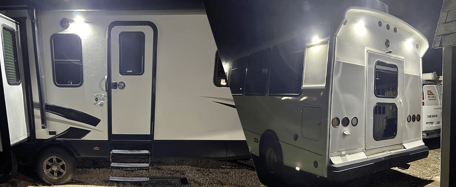 RV LED Exterior Lights, 12V 24V RV Porch Awning Light RVs
