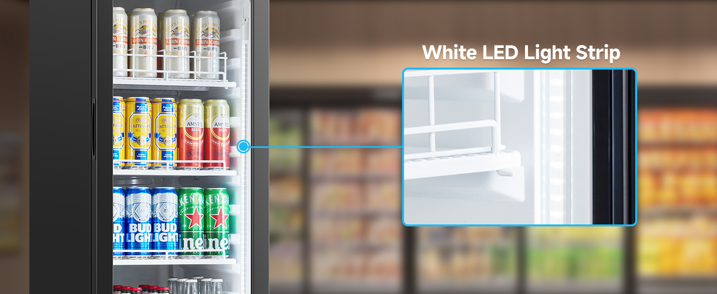 Commercial display refrigerator glass door Commercial merchandiser Refrigerator