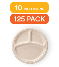 10' 3 Compartment Plate