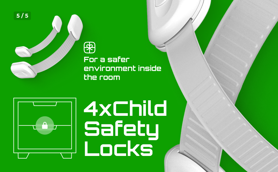 ESTARU Mesh Retractable Baby Gate with 4 Child Safety Locks