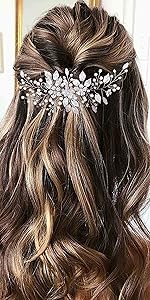 silver bridal hair accessories