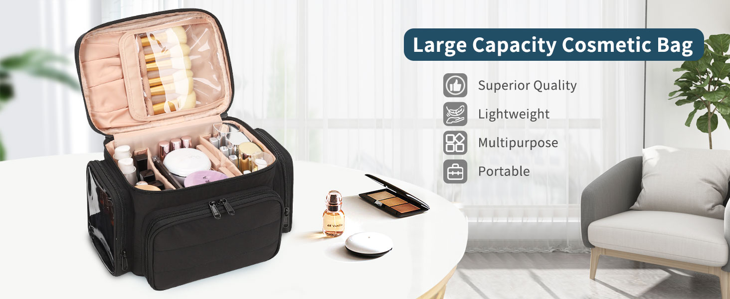 Travel Makeup Bag Organizer