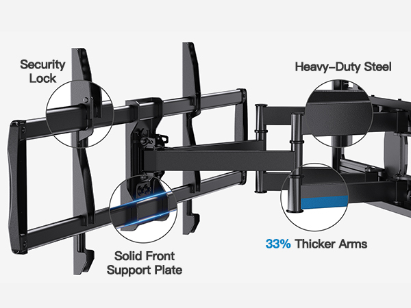 Amazon.com: PERLESMITH Full Motion TV Wall Mount for 50”-90